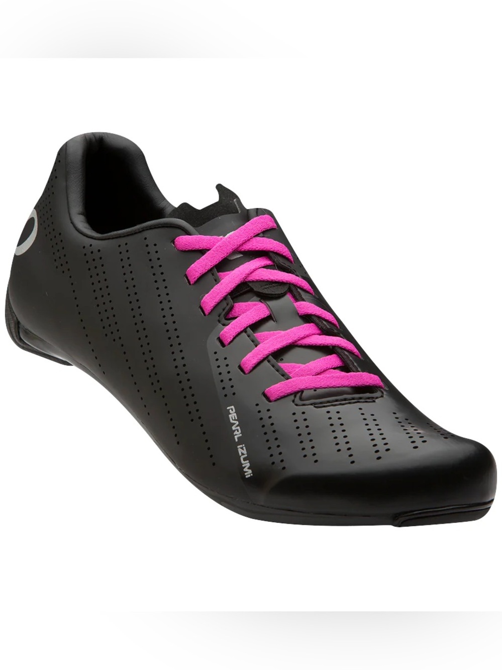 NWT Pearl Izumi Women’s Sugar Road Black Cycling Shoe with Pink Laces Size 8.5